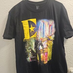 Earth Black and Yellow Elton John Graphic Tee